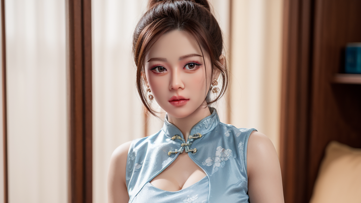 realistic silicone doll under natural indoor lighting